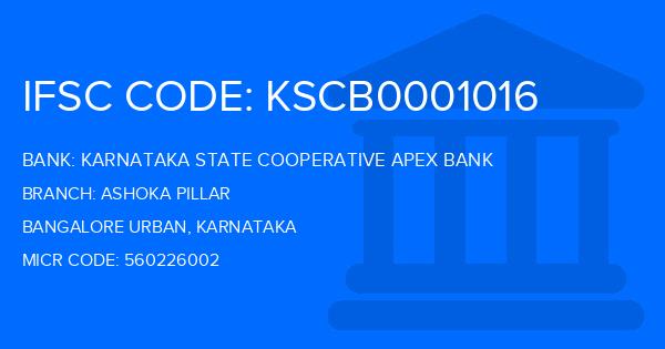 Karnataka State Cooperative Apex Bank Ashoka Pillar Branch IFSC Code