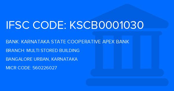 Karnataka State Cooperative Apex Bank Multi Stored Building Branch IFSC Code