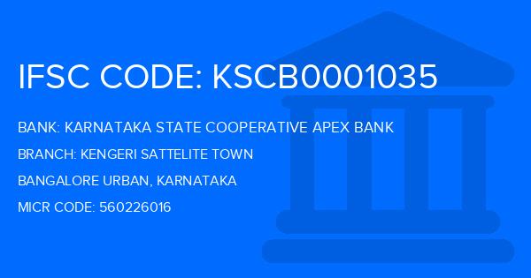 Karnataka State Cooperative Apex Bank Kengeri Sattelite Town Branch IFSC Code