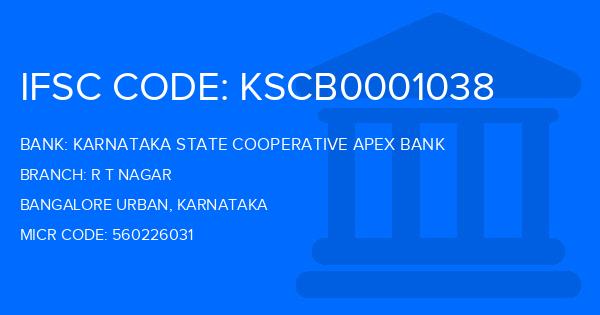 Karnataka State Cooperative Apex Bank R T Nagar Branch IFSC Code