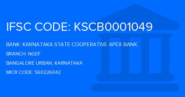 Karnataka State Cooperative Apex Bank Ngef Branch IFSC Code