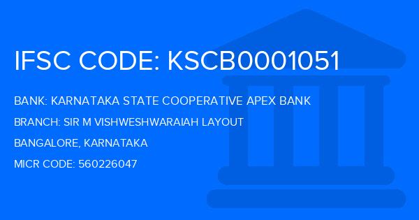 Karnataka State Cooperative Apex Bank Sir M Vishweshwaraiah Layout Branch IFSC Code