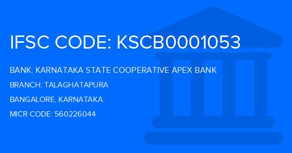 Karnataka State Cooperative Apex Bank Talaghatapura Branch IFSC Code