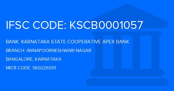 Karnataka State Cooperative Apex Bank Annapoorneshwari Nagar Branch IFSC Code