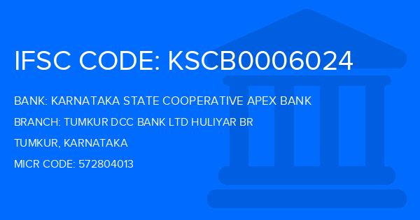 Karnataka State Cooperative Apex Bank Tumkur Dcc Bank Ltd Huliyar Br Branch IFSC Code