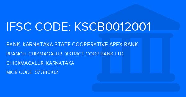 Karnataka State Cooperative Apex Bank Chikmagalur District Coop Bank Ltd Branch IFSC Code