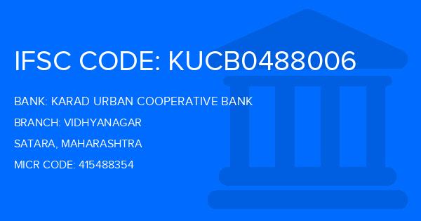 Karad Urban Cooperative Bank Vidhyanagar Branch IFSC Code