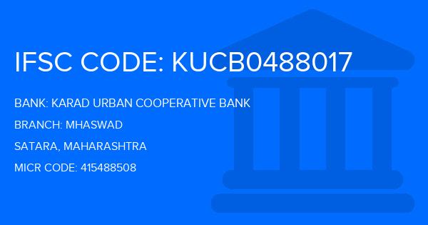 Karad Urban Cooperative Bank Mhaswad Branch IFSC Code