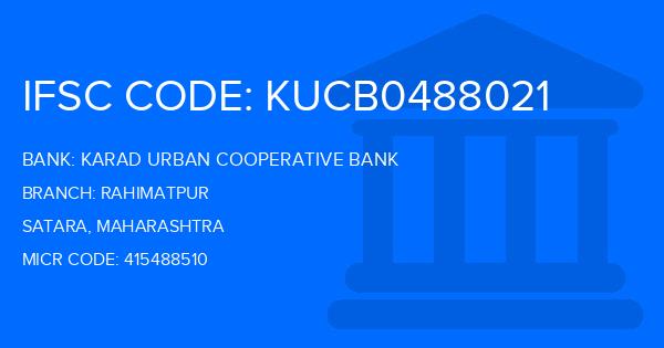 Karad Urban Cooperative Bank Rahimatpur Branch IFSC Code