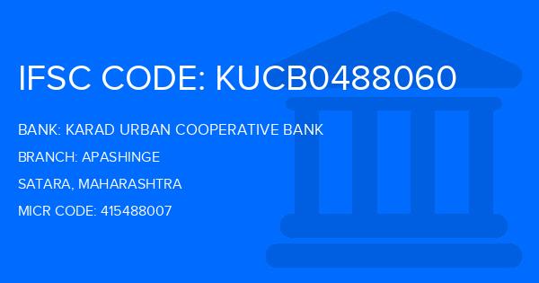 Karad Urban Cooperative Bank Apashinge Branch IFSC Code