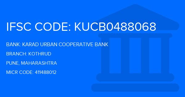 Karad Urban Cooperative Bank Kothrud Branch IFSC Code