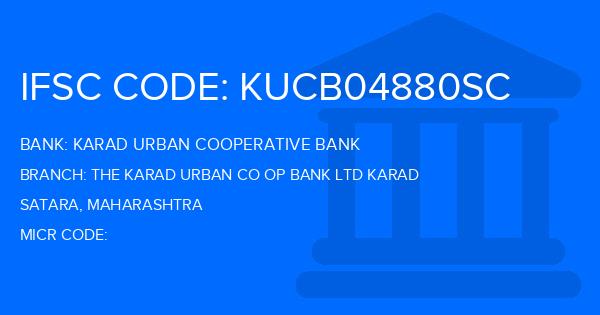 Karad Urban Cooperative Bank The Karad Urban Co Op Bank Ltd Karad Branch IFSC Code