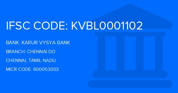 Karur Vysya Bank (KVB) Chennai Do Branch IFSC Code