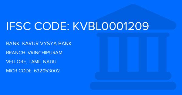Karur Vysya Bank (KVB) Vrinchipuram Branch IFSC Code