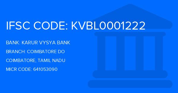 Karur Vysya Bank (KVB) Coimbatore Do Branch IFSC Code