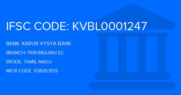 Karur Vysya Bank (KVB) Perundurai Ec Branch IFSC Code
