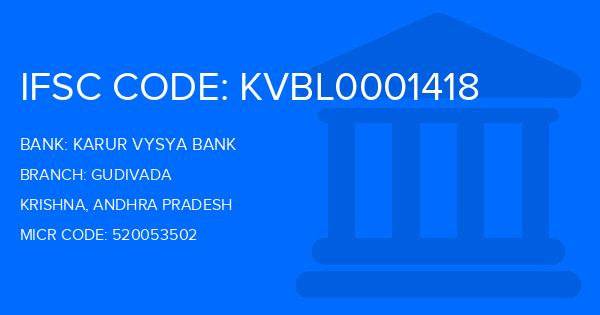 Karur Vysya Bank (KVB) Gudivada Branch IFSC Code