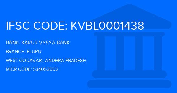 Karur Vysya Bank (KVB) Eluru Branch IFSC Code
