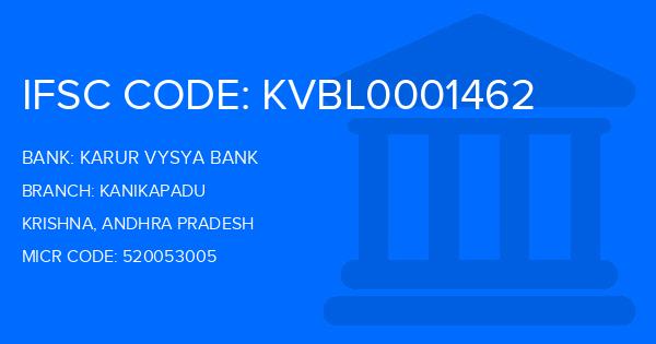 Karur Vysya Bank (KVB) Kanikapadu Branch IFSC Code