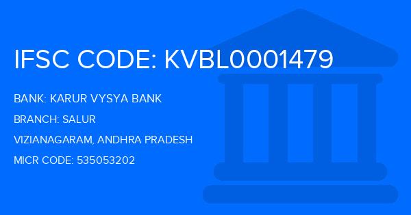 Karur Vysya Bank (KVB) Salur Branch IFSC Code
