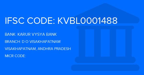 Karur Vysya Bank (KVB) D O Visakhapatnam Branch IFSC Code
