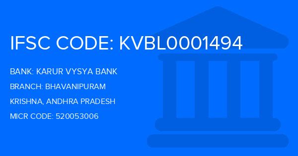 Karur Vysya Bank (KVB) Bhavanipuram Branch IFSC Code