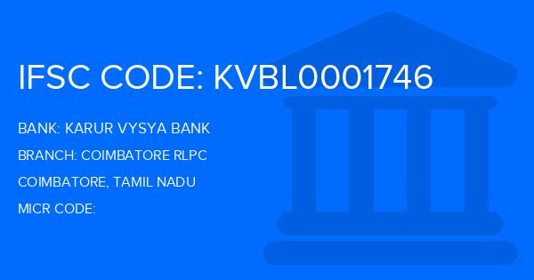 Karur Vysya Bank (KVB) Coimbatore Rlpc Branch IFSC Code