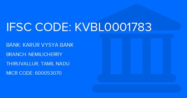 Karur Vysya Bank (KVB) Nemilicherry Branch, Thiruvallur ...