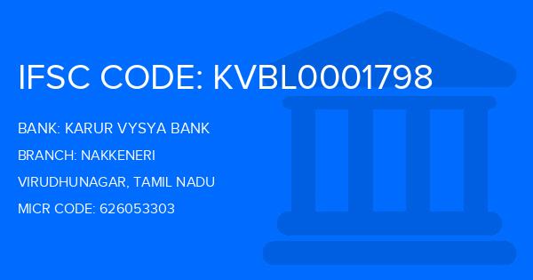 Karur Vysya Bank (KVB) Nakkeneri Branch IFSC Code