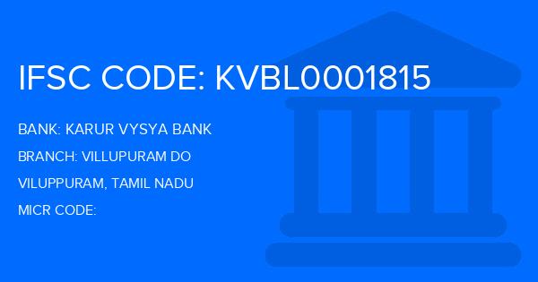 Karur Vysya Bank (KVB) Villupuram Do Branch IFSC Code