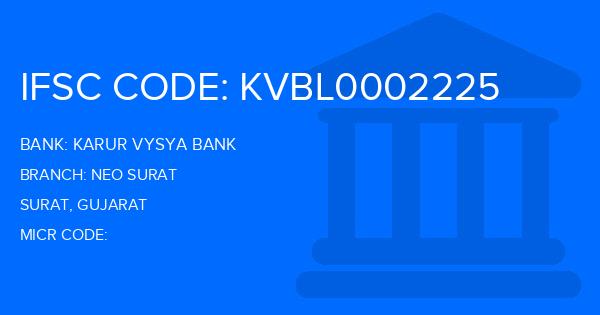 Karur Vysya Bank (KVB) Neo Surat Branch IFSC Code