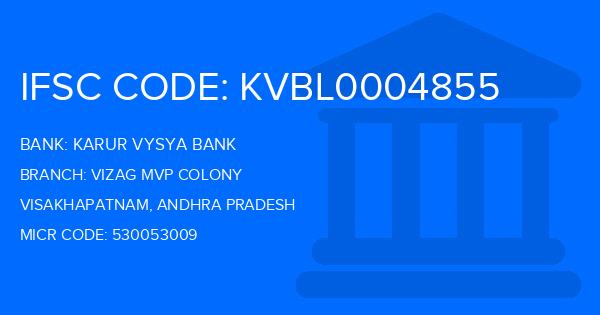 Karur Vysya Bank (KVB) Vizag Mvp Colony Branch IFSC Code