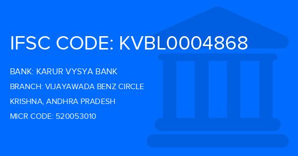Karur Vysya Bank (KVB) Vijayawada Benz Circle Branch IFSC Code