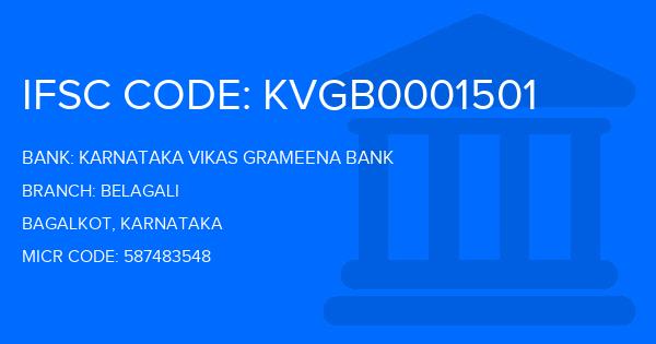 Karnataka Vikas Grameena Bank Belagali Branch IFSC Code