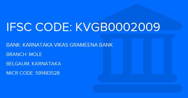 Karnataka Vikas Grameena Bank Mole Branch IFSC Code