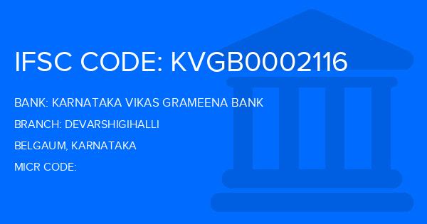 Karnataka Vikas Grameena Bank Devarshigihalli Branch IFSC Code