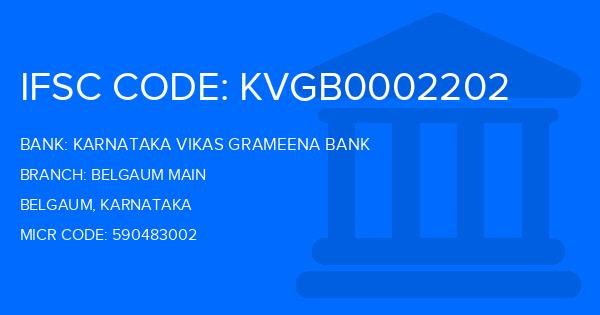 Karnataka Vikas Grameena Bank Belgaum Main Branch IFSC Code