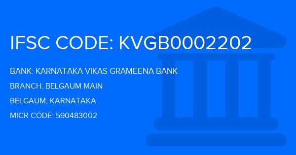 Karnataka Vikas Grameena Bank Belgaum Main Branch IFSC Code