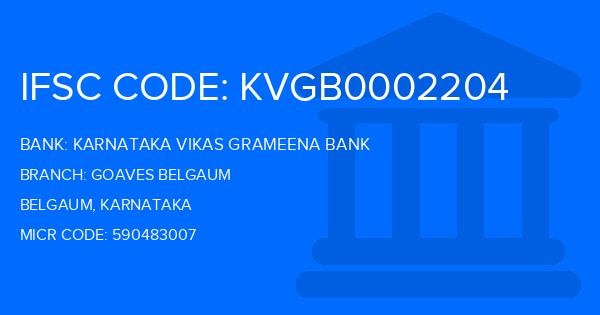 Karnataka Vikas Grameena Bank Goaves Belgaum Branch IFSC Code