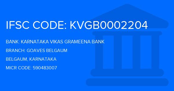 Karnataka Vikas Grameena Bank Goaves Belgaum Branch IFSC Code