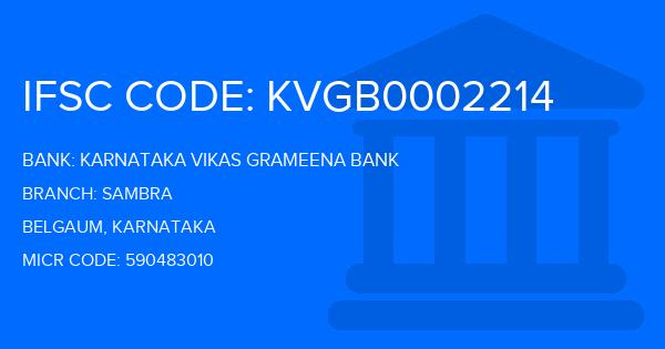 Karnataka Vikas Grameena Bank Sambra Branch IFSC Code