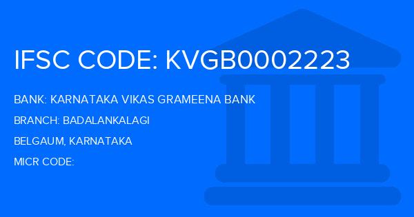 Karnataka Vikas Grameena Bank Badalankalagi Branch IFSC Code