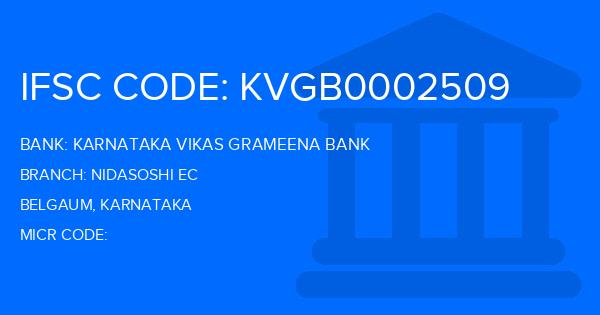 Karnataka Vikas Grameena Bank Nidasoshi Ec Branch IFSC Code