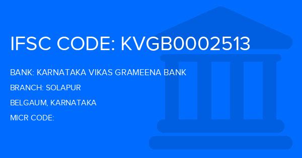 Karnataka Vikas Grameena Bank Solapur Branch IFSC Code