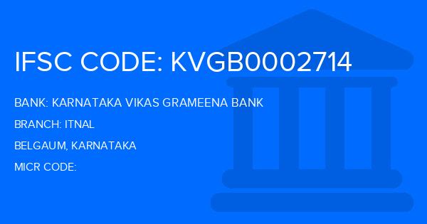Karnataka Vikas Grameena Bank Itnal Branch IFSC Code