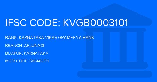 Karnataka Vikas Grameena Bank Arjunagi Branch IFSC Code