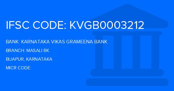Karnataka Vikas Grameena Bank Masali Bk Branch IFSC Code