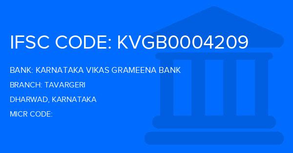 Karnataka Vikas Grameena Bank Tavargeri Branch IFSC Code