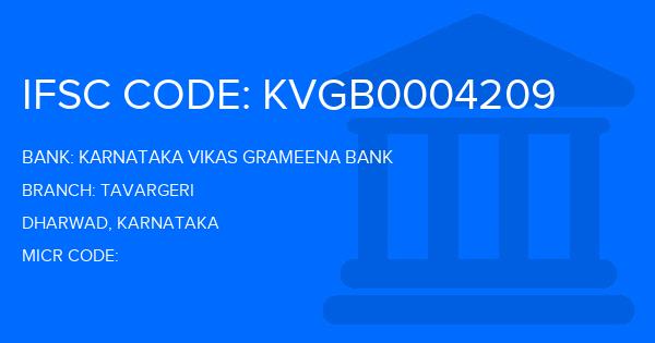 Karnataka Vikas Grameena Bank Tavargeri Branch IFSC Code