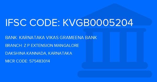 Karnataka Vikas Grameena Bank Z P Extension Mangalore Branch IFSC Code